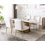 Chaise d'appoint en velours blanc