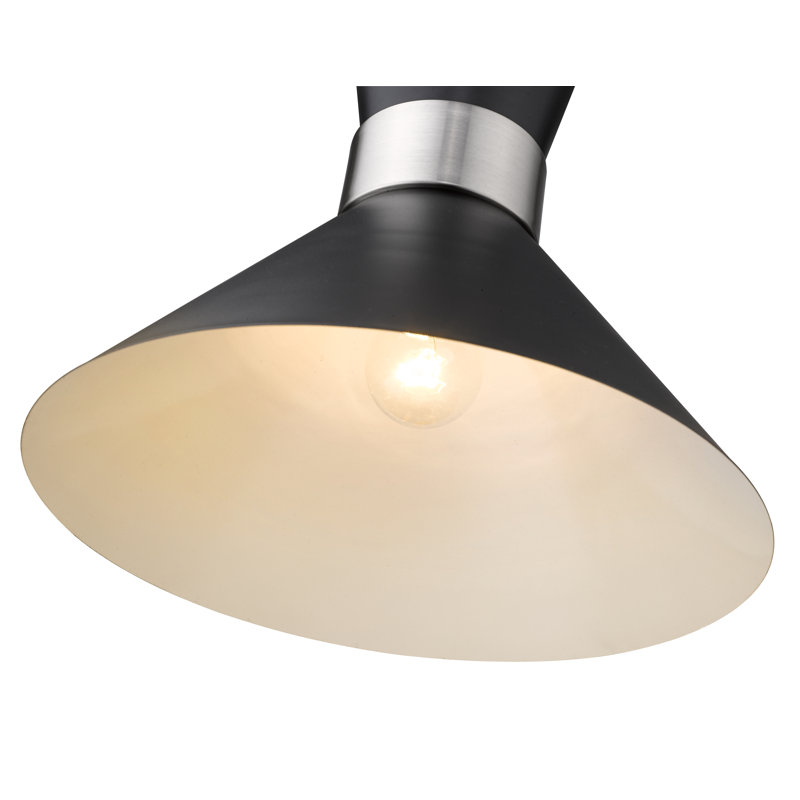 Luminaire suspendu à 1 lumière Bartruff, Nickel brossé