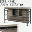 Îlot de cuisine 5 couches en chêne rustique et gris plage