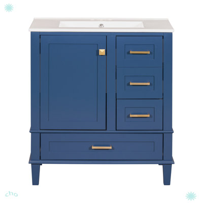 Modern Bathroom Cabinet with Sink Combo Set