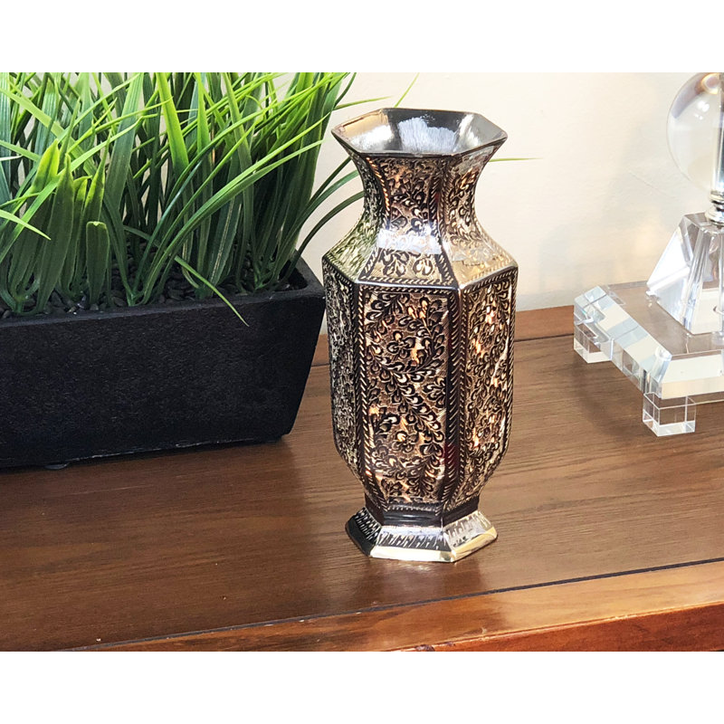 Tioga Handmade Metal Decorative Bottle