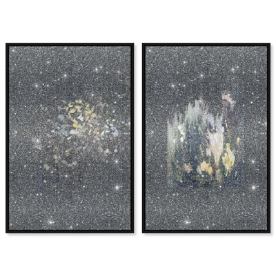 Midnight Flora Set Graphic Art Canvas