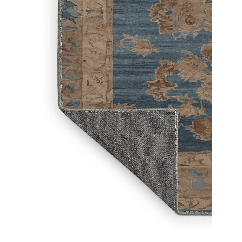 Tapis gris soyeux et moelleux, Rond 8 pi