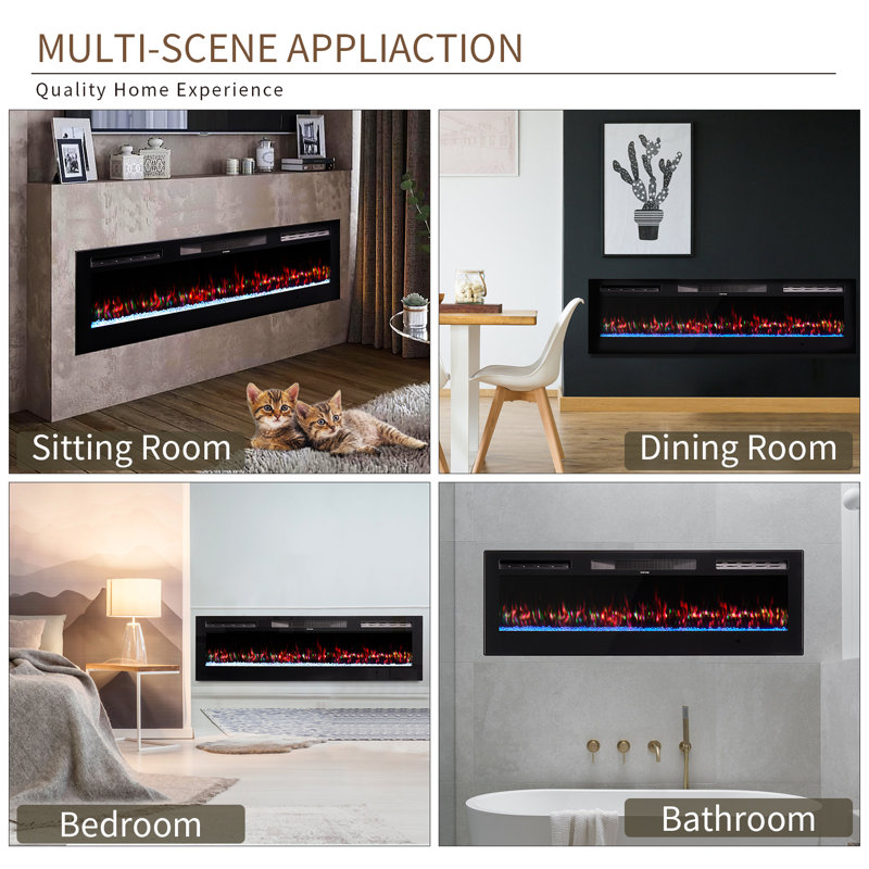 Knezova 60'' W Paint Electric Fireplace
