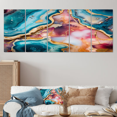 Jaelynn - Marble Wall Art Decor Set 5 Piece