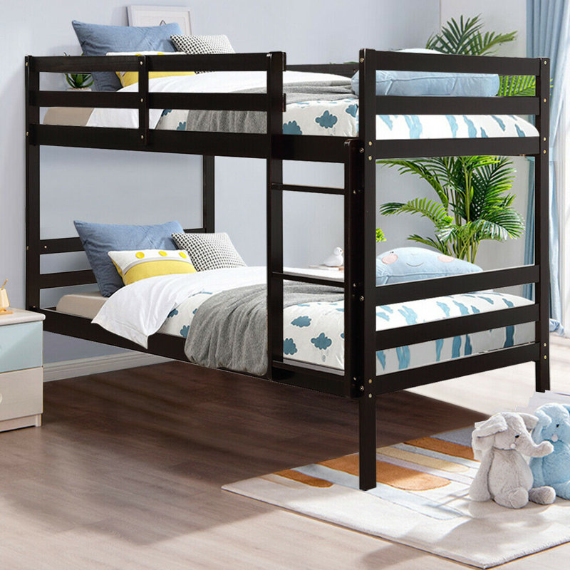 Kenneth Kids Twin Bunk Bed, Espresso