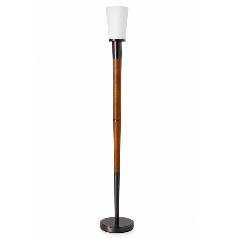Lampe sur pied Vanover 73 po, BlackBronze/Walnut