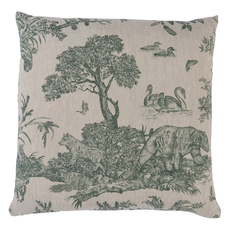 Western Toile Pillow, Forest