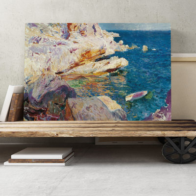 Sea Cliffs by Joaquin Sorolla Y Bastida - Wrapped Canvas Painting
