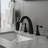 3 Hole Bathroom Sink Faucet with Pop Up Drain and 2 Handles-120650294