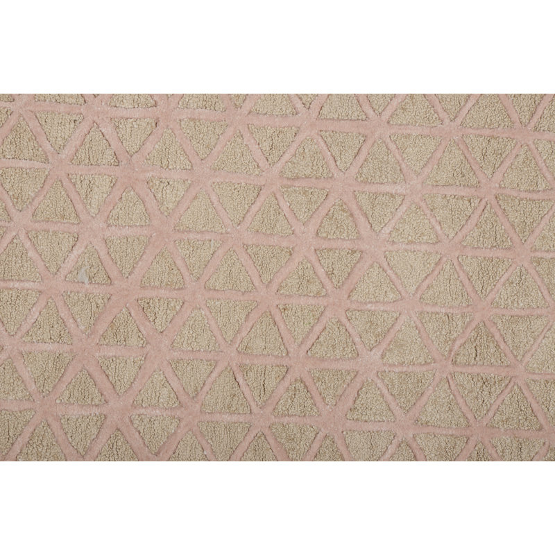 Pearly Geometric Area Rug in Beige/Pink, Rectangle 8' x 10'