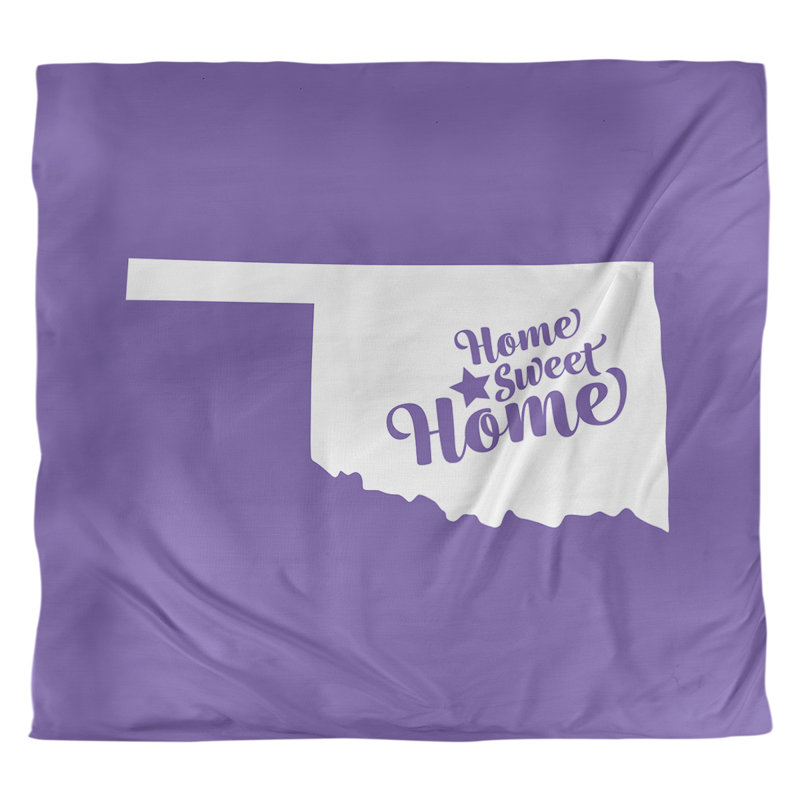 Housse de couette oklahoma pour la ville home, Microfibre, Housse de couette pour grand lit, Mauve