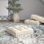 Azza Poly Chenille Square Floor Pillow Cushion-62649336-80320329
