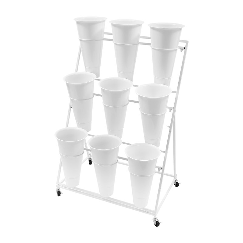 Support pour plante - ensemble de 10, Blanc