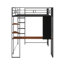 Lit mezzanine en métal avec 2 tablettes et 1 bureau Gerik-1589074352