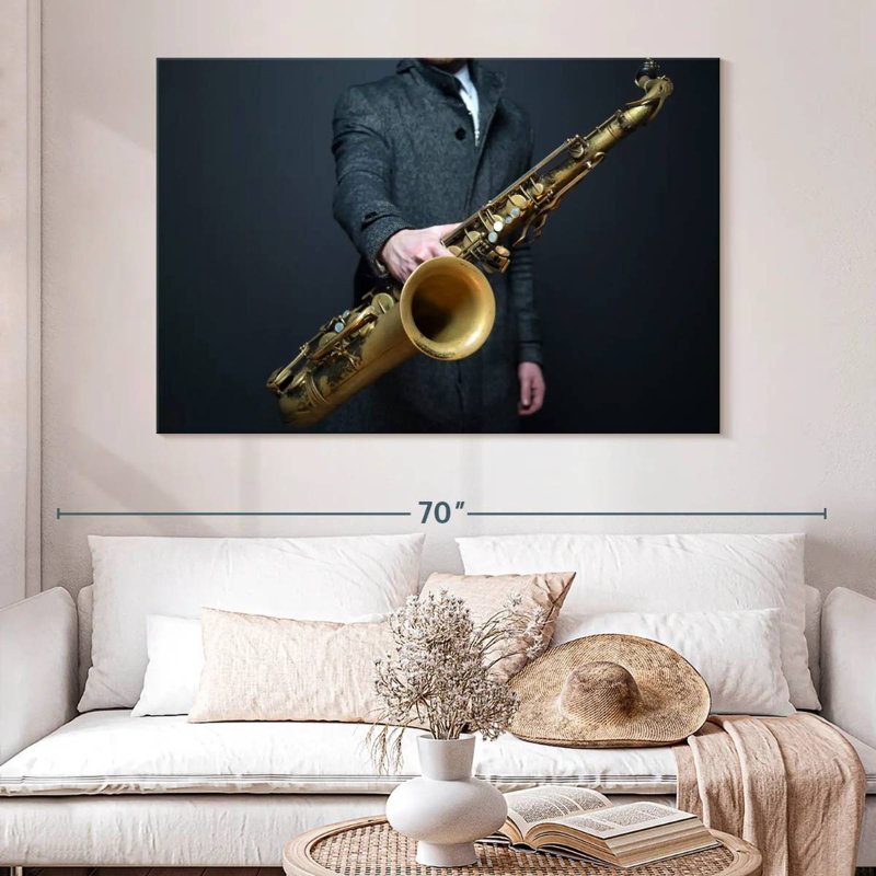 Abarca à votre tour saxophone, H 34 po x l 51 po