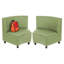 Chaises de coin modulaires Kid Comfort, ensemble de 2, vert fougère-124164597