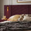 King Size Velvet Bed Frame/Vertical Channel Tufted Wingback Headboard/Upholstered Platform Bed/Strong Wooden Slats/No Box Spring Needed/Easy Assembly-130382490-130382491
