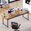 Bureau 71 po avec grand espace de travail, bureau personnel avec prises encastrées, bureau de direction avec ports USB
