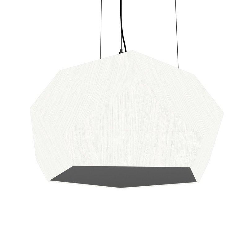 1 - Light LED Pendant, 8.19" H x 15.6" W x 15.6" D, Organic White
