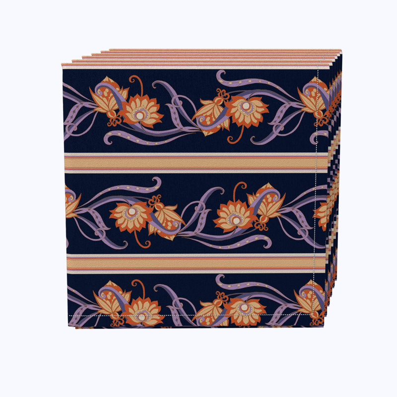 Cotton Floral Square Napkin