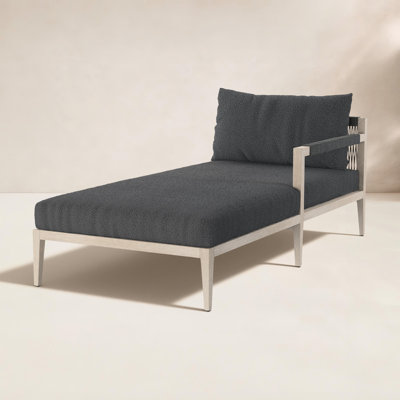 Nida 33'' Outdoor Aluminum Chaise Lounge