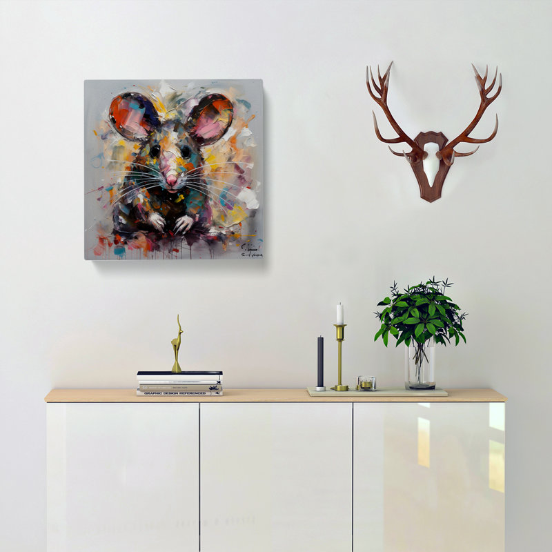 Mouse Expressionism - No Frame Print, 50cm H x 50cm W x 3cm D