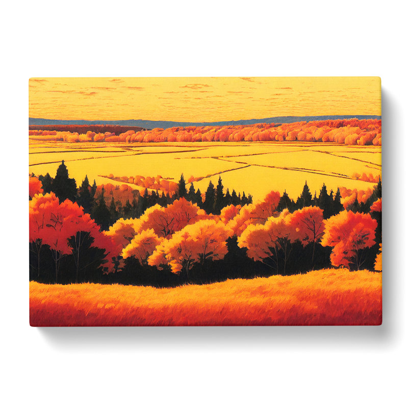Autumn Meadow Landscape Vol.2 - Wrapped Canvas, 35cm H x 50cm W x 3cm D