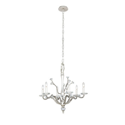 Venus 6 LT Pewter Chandelier Kalco
