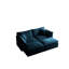 4 Canapé modulaire avec canapé 2 places et repose-pieds en chenille bleue
