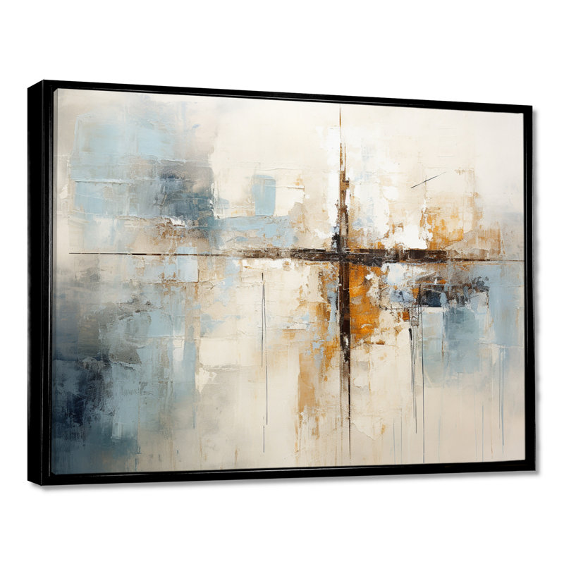 «Minimalisme Christianity Cross Dream I», art mural, Reproduction avec cadre flottant, H 34 po x l 44 po, Noir
