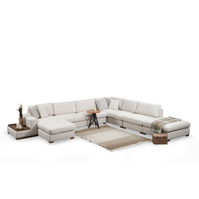 Julian 168.5" Wide Modular Corner Sectional by East Urban Home