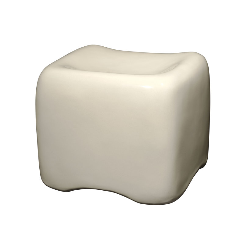 Cushion Concrete Stool, Cream, Cream