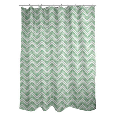 Rideau de douche simple à chevrons à la main classic