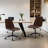 Keavey 23" Wide Leather Mid Back Mid-Century Modern Office Chair-101644269-101644267