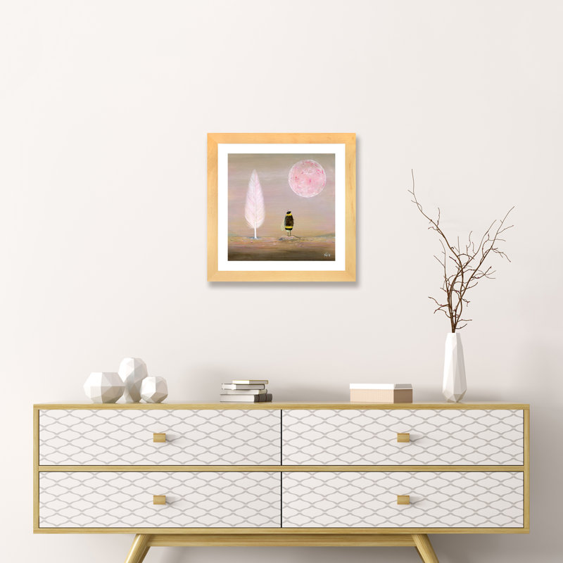 «The Watcher» par Neil Thompson - reproduction d'art, H 24 po x l 24 po x p 1 po, Papier bois naturel, Blanc