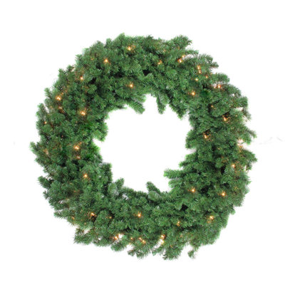 48" Deluxe Windsor Pine Artificial Christmas Wreath - Clear Lights