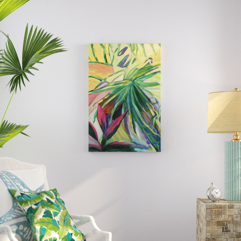 Jardin Abstracto I, peinture sur toile, H 36 po x l 24 po