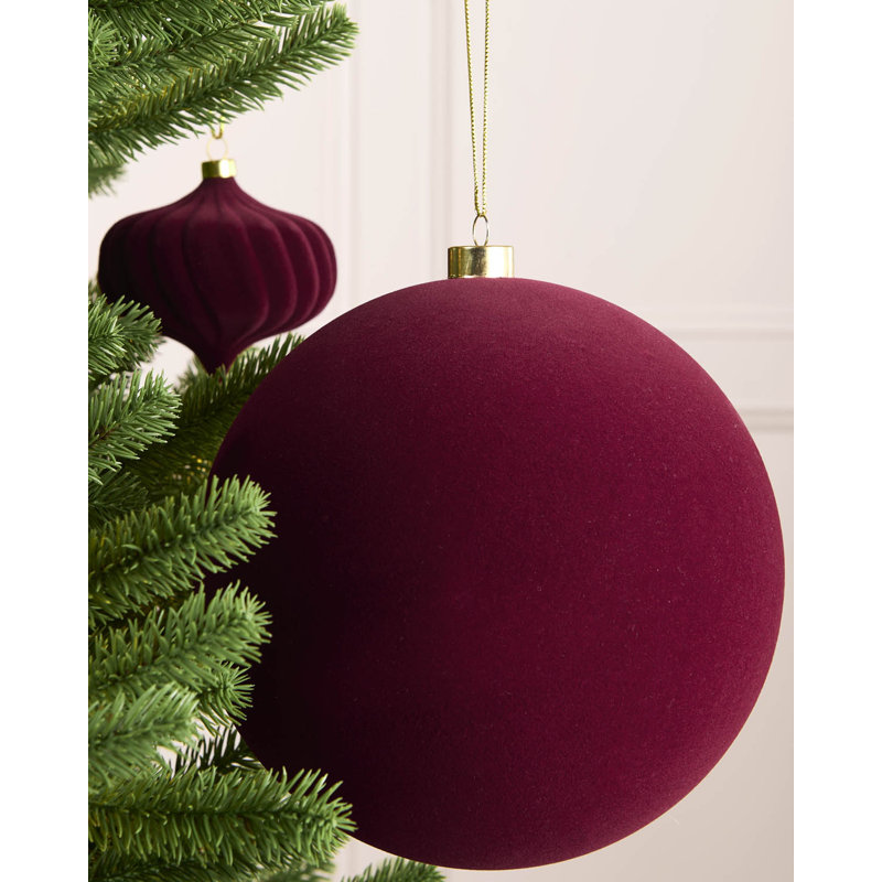 Polystyrene Shatterproof Bauble, 22.6 cm H x 20 cm W x 20 cm D, Burgundy