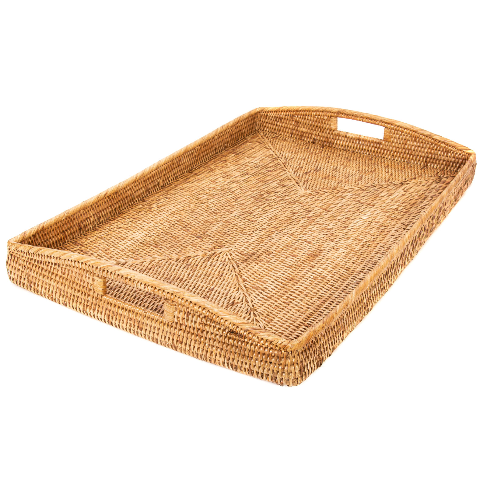 Ilonka Decorative Tray, Honey Brown, 2" H x 28" W x 18"D, No Bundle