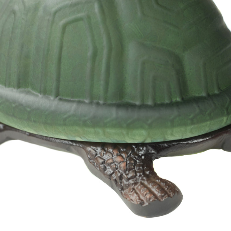Covedale 4.75"H Glass Turtle Accent Lamp, Green
