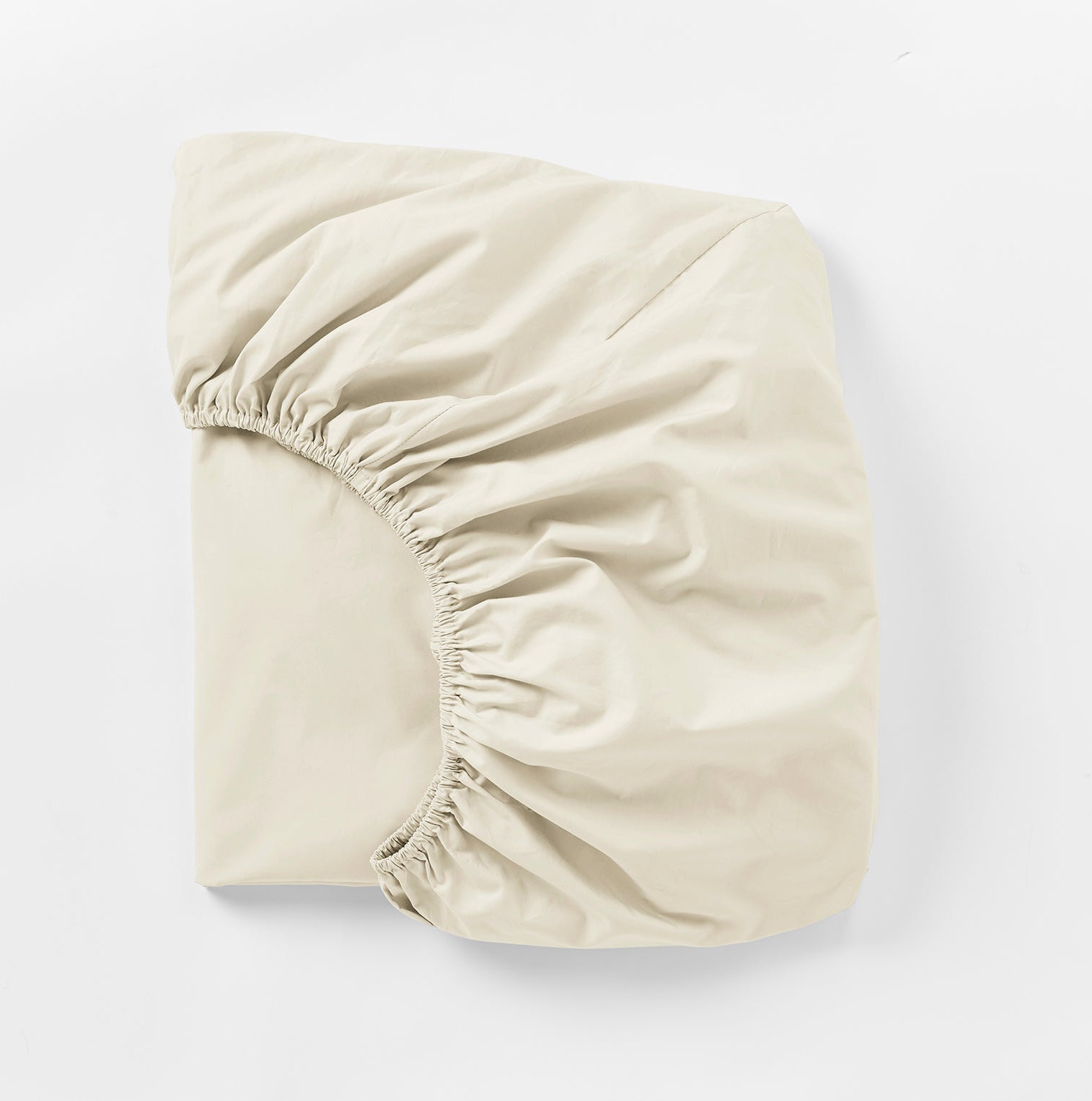 100% Cotton Percale Fitted Sheet, Twin Fitted Sheet, Natural