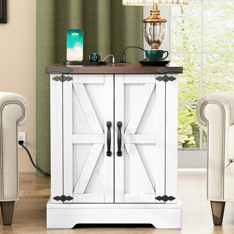 Table d'appoint Rustic, Blanc