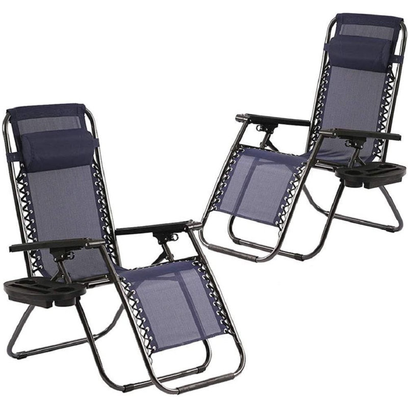 Chaise inclinable zéro gravité avec coussin Maxine, clair