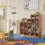 Casier à 5 sections avec 9 casiers, rangement pour casiers avec 5 crochets pour la maison, l'école-123518796