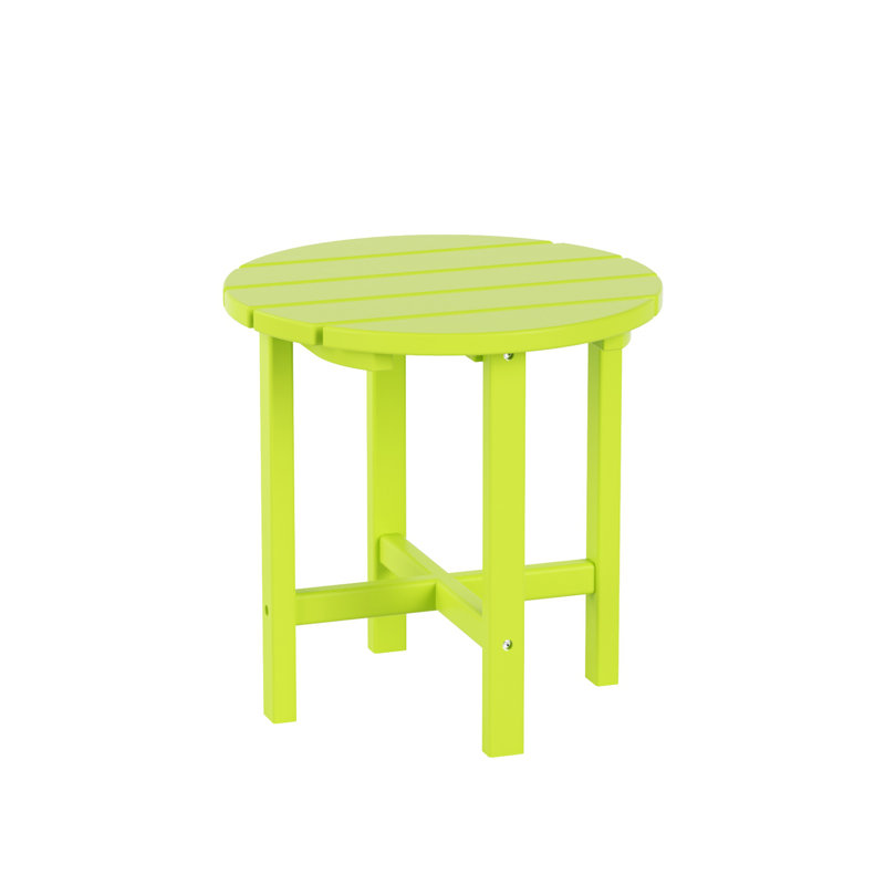 Outdoor Joubert HDPE Plastic Rocking Chair and Table, Lime