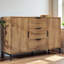 Apogee 120 Cm Dark Oak Sideboard Cabinet With 2 Doors And 3 Drawers Adjustable shelf
