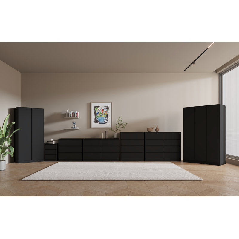 Braunstein 2 Door Wardrobe, Black