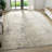Lynn Cream/Multi Modern Abstract Polyester Performance Indoor Area Rug-1163702618