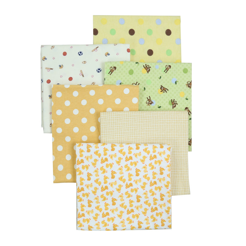 Couverture de réception 100% coton verte, jaune et multicolore Aike